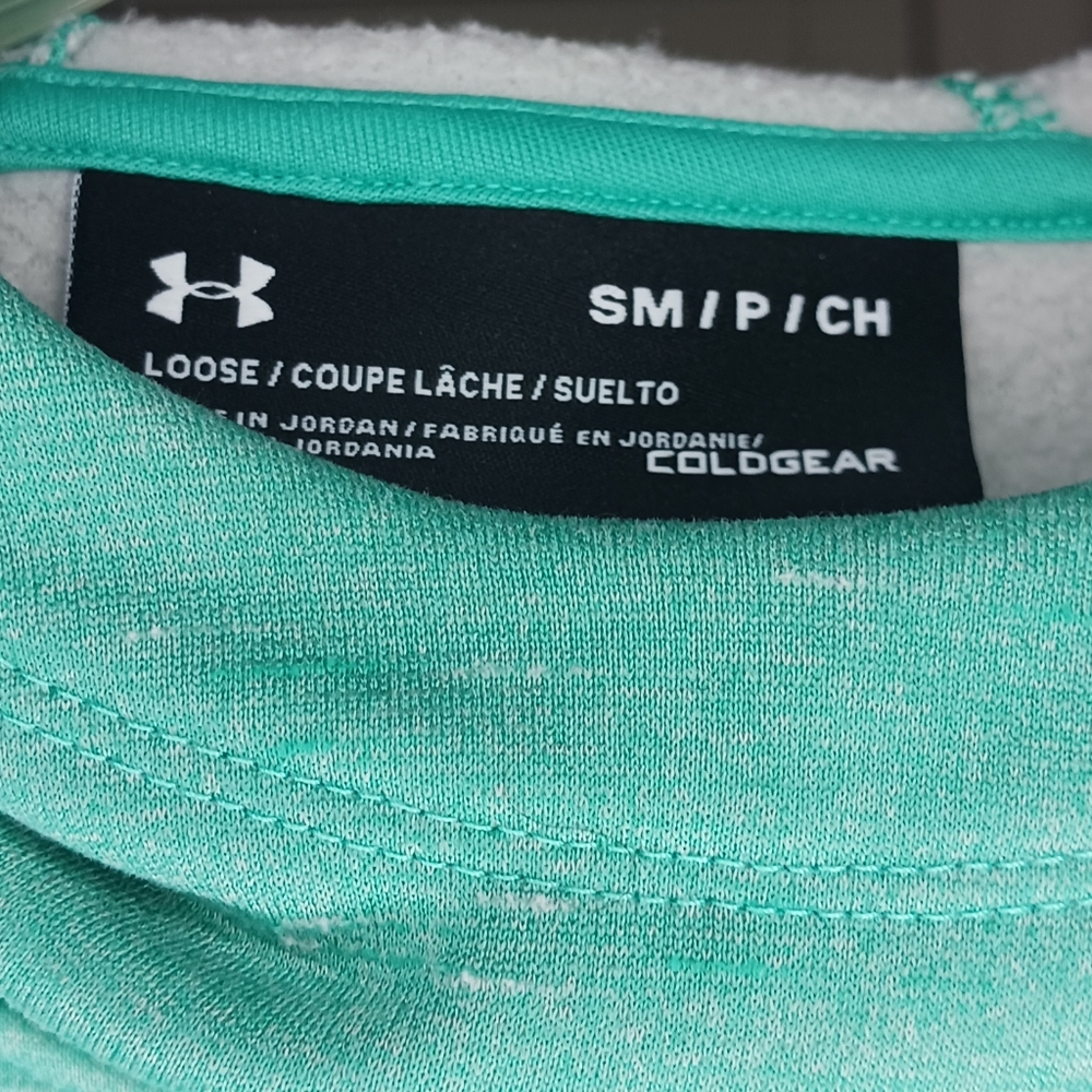 3 for $24 - Under Armour Green Hooded Sweatshirt Size Small - Picture 3 of 3